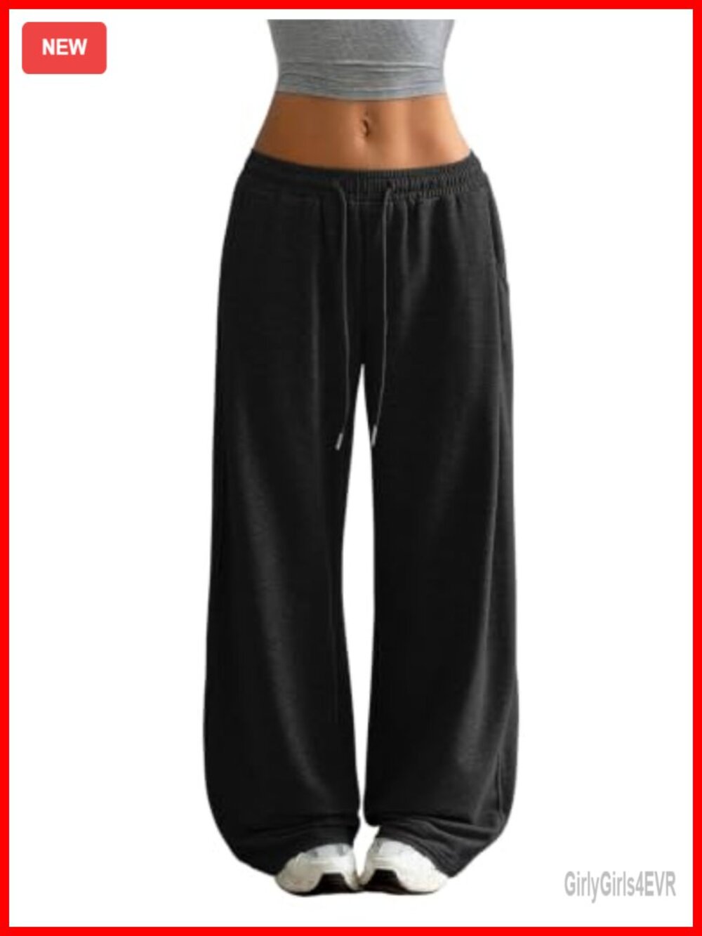 Zaful Sweatpants Drawstring Waist Baggy Jogging Pants Wide Leg